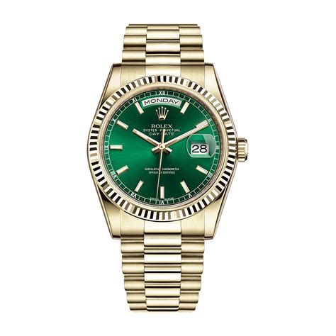 36mm rolex president green dial|Rolex day date green dial.